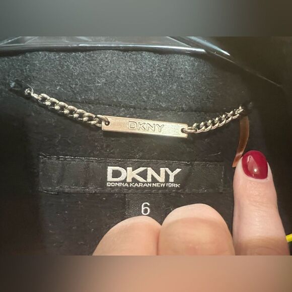 2009 DKNY Black Button Up Wool Peacoat Jacket Ladies Size 6 - EUC - Picture 12 of 13